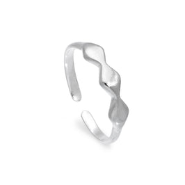 Bague d'orteil réglable en argent sterling avec diamants