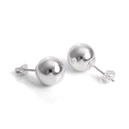 Boucles d'oreilles à tige en argent sterling avec boules enrobées de 2 mm à 12 mm