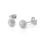 Boucles d'oreilles à tige en argent sterling givré de 3 mm à 8 mm