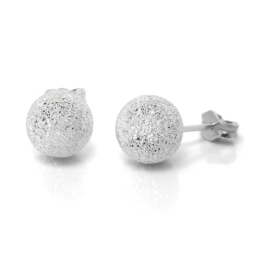 Boucles d'oreilles à tige en argent sterling givré de 3 mm à 8 mm
