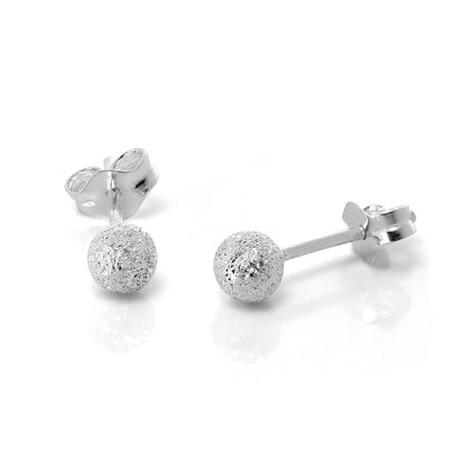 Boucles d'oreilles à tige en argent sterling givré de 3 mm à 8 mm