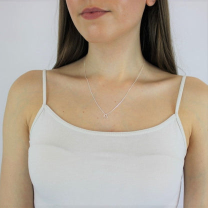 Petit pendentif cœur ouvert en argent sterling de 7 mm