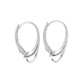 Paire de fils de boucles d'oreilles à levier fantaisie en argent sterling