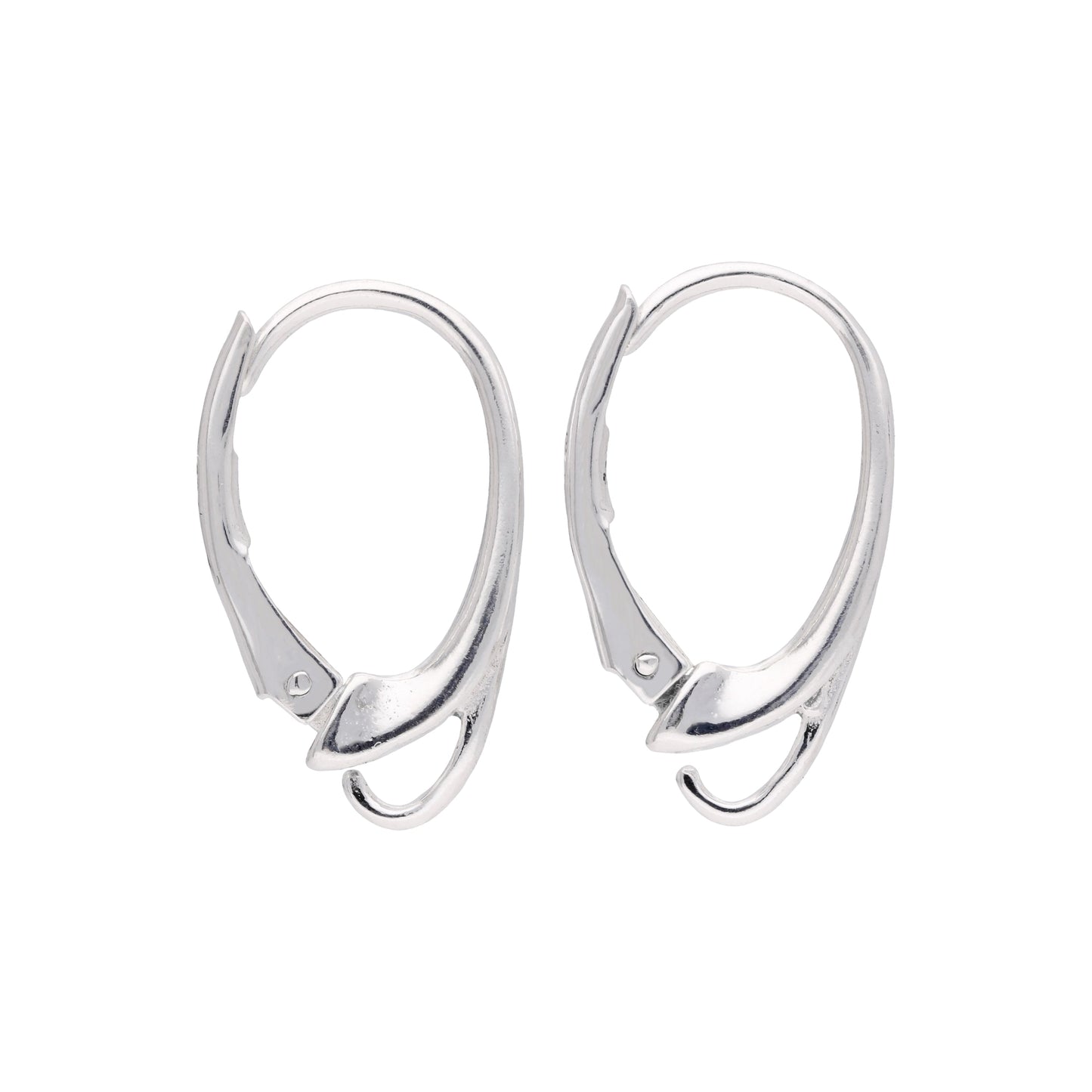 Paire de fils de boucles d'oreilles à levier fantaisie en argent sterling