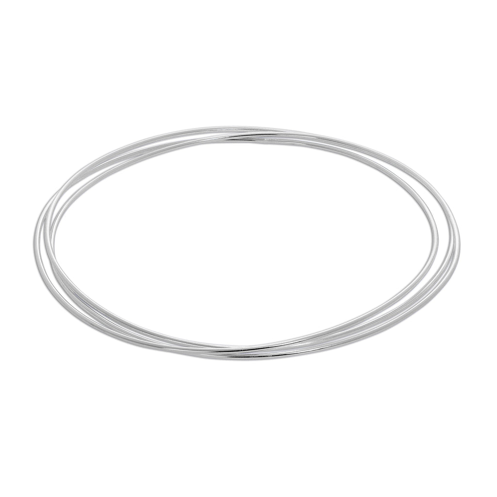Bracelet triple jonc en argent sterling