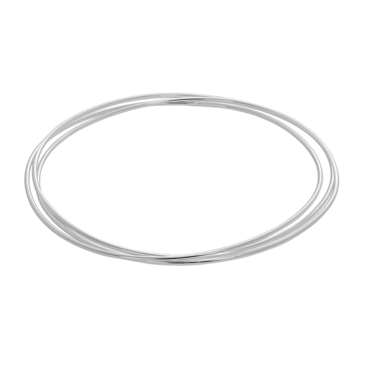Bracelet triple jonc en argent sterling