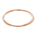 Bracelet triple empilable en argent sterling plaqué or rose