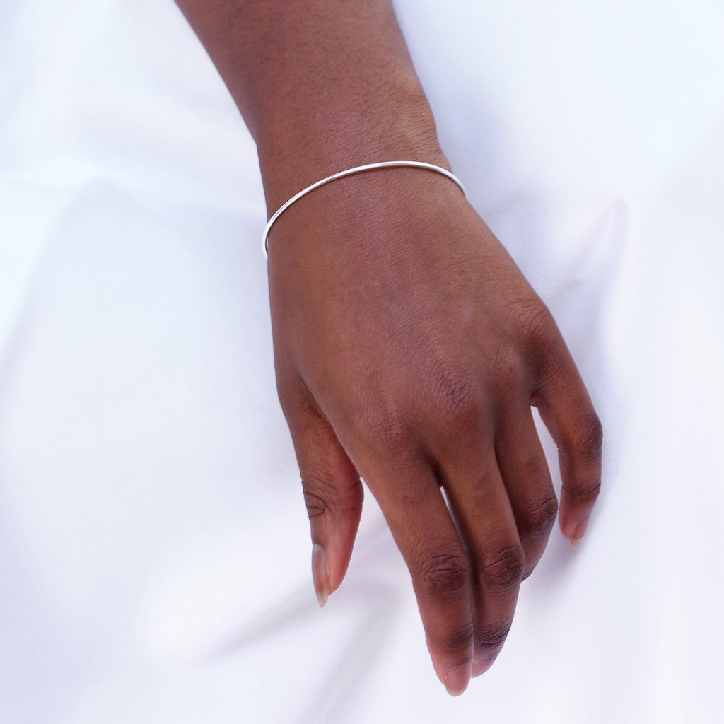 Bracelet jonc en argent sterling