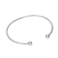 Bracelet jonc torque en argent sterling pour femme