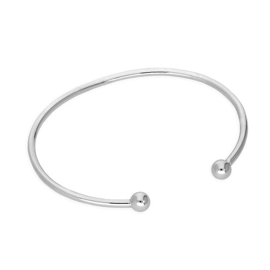 Bracelet jonc dynamométrique en argent sterling pour femme