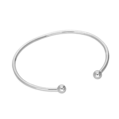 Bracelet jonc dynamométrique en argent sterling pour femme