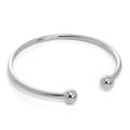Bracelet jonc torque creux en argent sterling, taille jeune fille