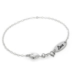 Bracelet en argent sterling avec cœur d'amour