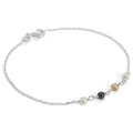 Bracelet fin en argent sterling avec perles de 3,5 mm