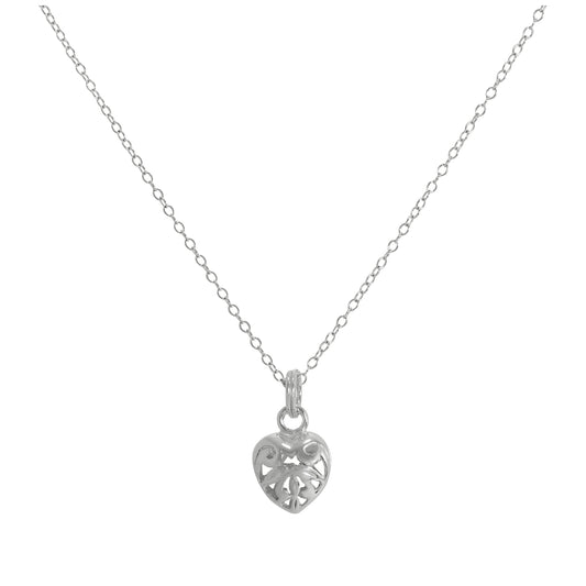 Collier pendentif cœur ouvert en argent sterling de 35 à 81 cm