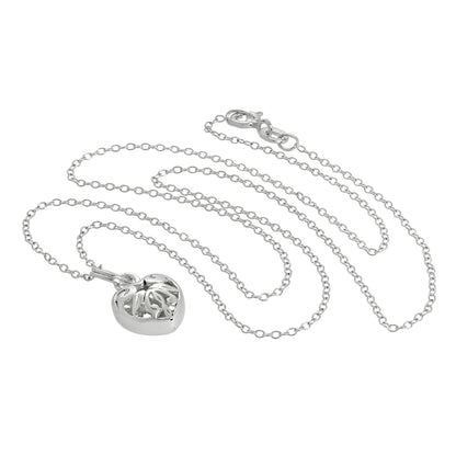 Collier pendentif cœur ouvert en argent sterling de 35 à 81 cm