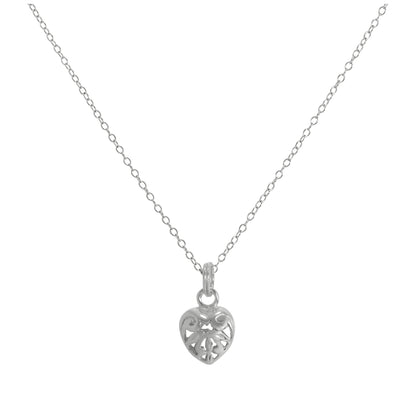 Collier pendentif cœur ouvert en argent sterling de 35 à 81 cm