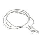 Pendentif Petite Sœur en argent sterling avec cœur sur chaîne de 40 à 61 cm