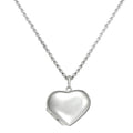 Grand collier pendentif médaillon en argent sterling en forme de cœur gonflé de 40 à 55 cm