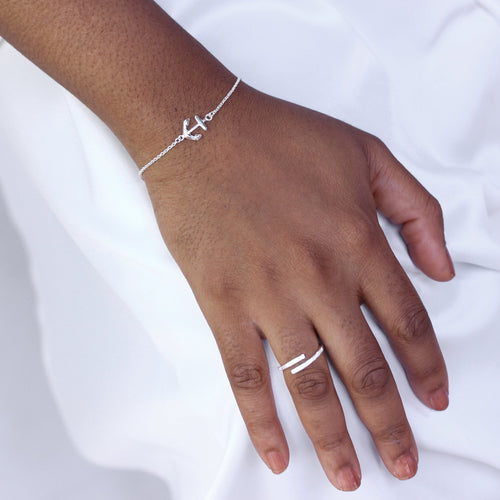 Bracelet Belcher en argent sterling avec ancre