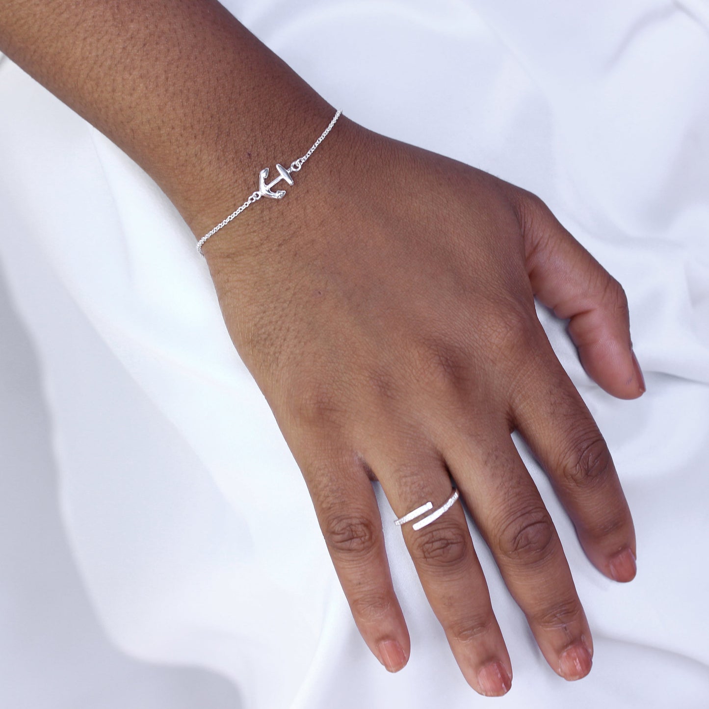 Bracelet Belcher en argent sterling avec ancre