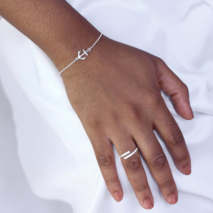 Bracelet Belcher en argent sterling avec ancre