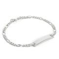 Bracelet en argent sterling avec plaque d'identification de 15 cm