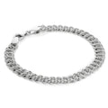 Bracelet à breloques double gourmette en argent sterling