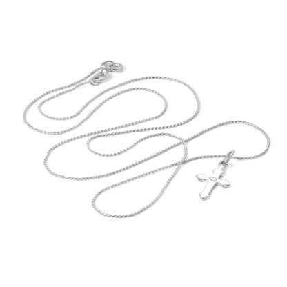 Collier pendentif croix gothique en argent sterling avec cristal CZ, 40 à 55 cm