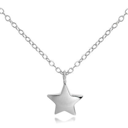 Collier avec pendentif étoile en argent sterling sur chaîne de 45 cm