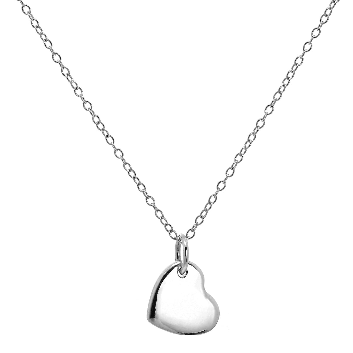Collier en argent sterling avec chaîne Belcher gravée en forme de cœur de 45 cm