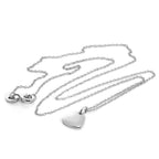 Collier en argent sterling avec chaîne Belcher gravée en forme de cœur de 45 cm