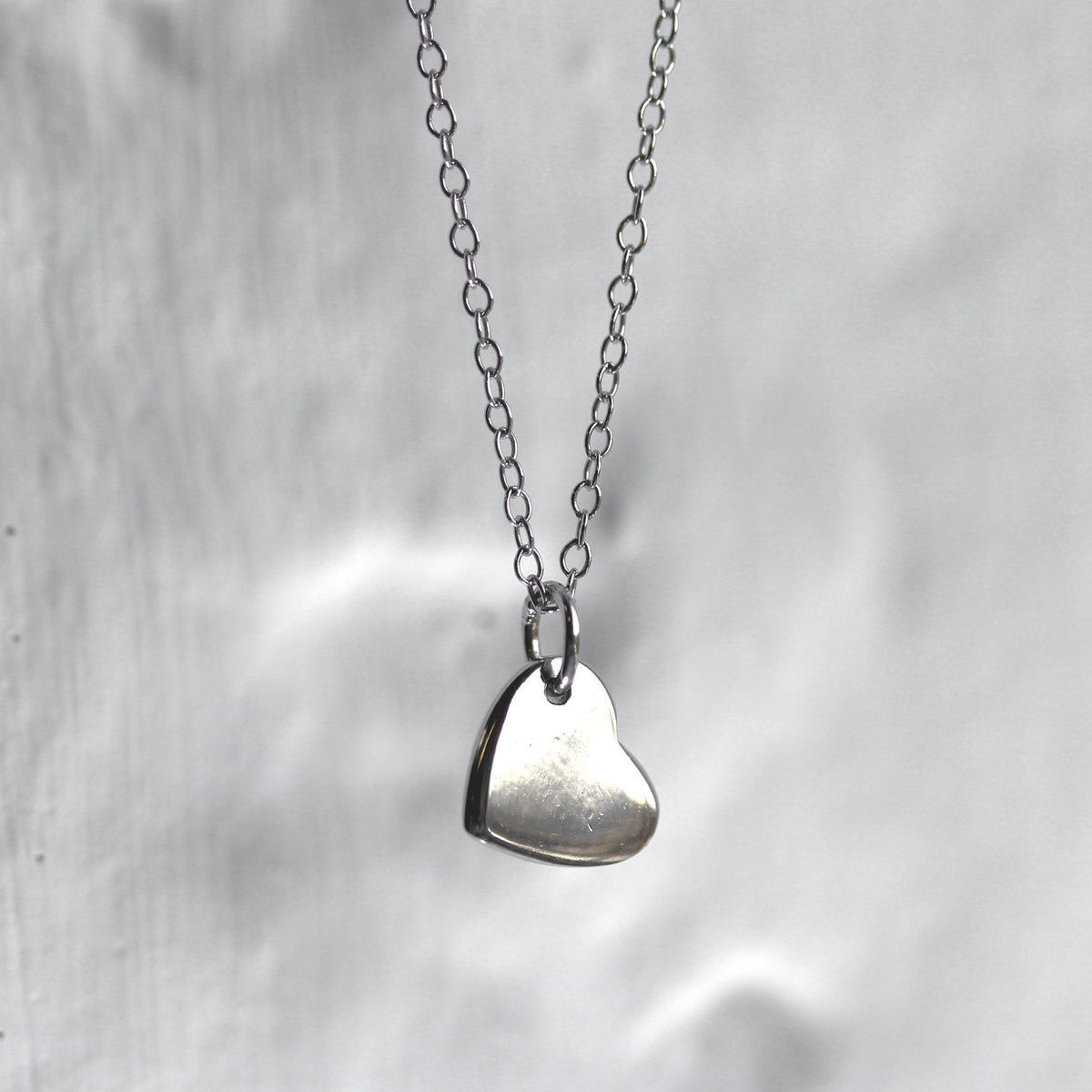 Collier en argent sterling avec chaîne Belcher gravée en forme de cœur de 45 cm
