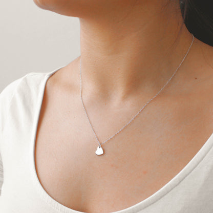 Collier en argent sterling avec chaîne Belcher gravée en forme de cœur de 45 cm