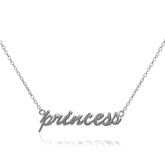 Collier princesse en argent sterling sur chaîne de 40 cm
