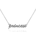 Collier princesse en argent sterling sur chaîne de 40 cm