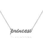 Collier princesse en argent sterling sur chaîne de 40 cm