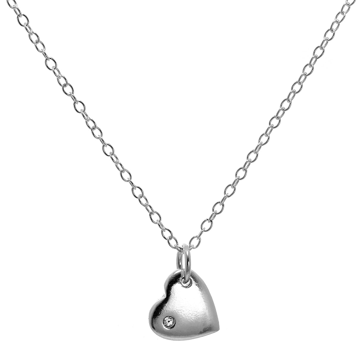 Collier en argent sterling avec chaîne Belcher de 45 cm et cristaux CZ