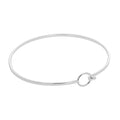 Bracelet jonc à crochet et œillet en argent sterling