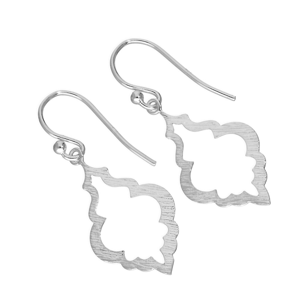Boucles d'oreilles pendantes en argent sterling en forme de coquillage ouvert