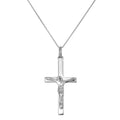 Collier avec pendentif en forme de croix crucifix en argent sterling massif de 40 à 55 cm