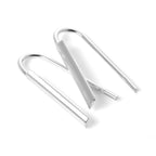 Boucles d'oreilles simples en argent sterling avec barre à tirer