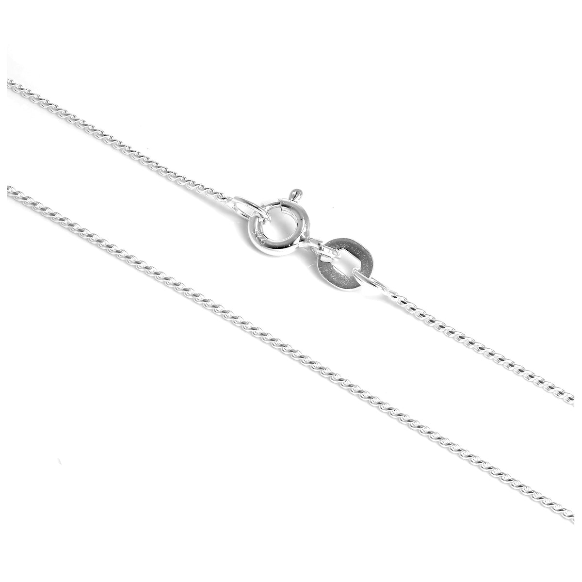 Collier en argent sterling fin avec chaîne en queue de renard de 35 à 70 cm