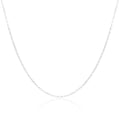 Collier chaîne à maillons plats en argent sterling clair de 40 à 55 cm
