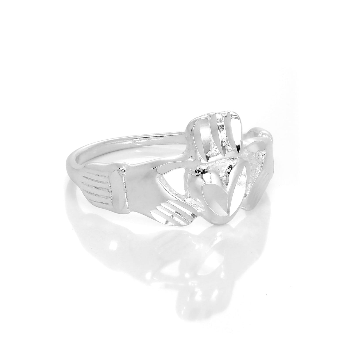 Bague Claddagh en argent sterling, tailles 48 à 65
