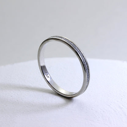 Bague d'éternité complète en argent sterling givré IW