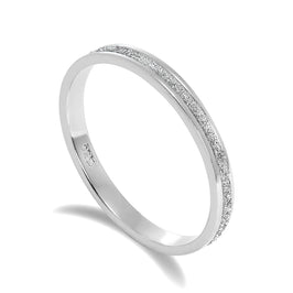 Bague d'éternité complète en argent sterling givré IW