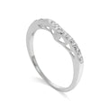 Bague en argent sterling et cristal CZ en forme de cœur, taille 48 à 65