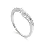 Bague en argent sterling et cristal CZ en forme de cœur, taille 48 à 65