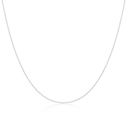 Chaîne à billes en argent sterling de 1 mm, 14 à 22 pouces